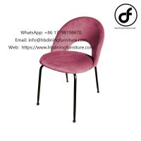 Dining Furniture Hot Selling Good Quality Fabric Iron Legs Indoor Home Living Room Dining Chairs