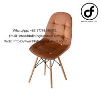 Dining Furniture Multi-Color Velvet Chair Titanium Metal Leg With Diamond Back Hotel Family Dining Armchair