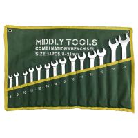 Middly Roll-up Pouch Wrench Set, Spanner Set, Metric Wrench Set, Canvas Bag