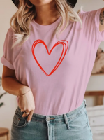 Valentine's Day Women t-shirt (cotton printed )