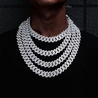 Solid 925 Sterling Silver Men's Miami Cuban Link Chain, Men Hip Hop Chain, Thick Italian Necklace Or Bracelet For Men