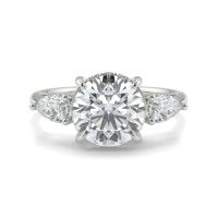 Sera Round with Pear Trilogy Engagement Ring