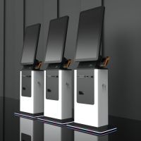 Free standing 15.6 21.5 32 43 inch airport check in queue self service ordering payment kiosk with printer