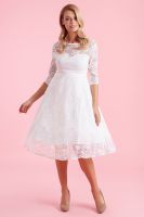 White Lace Bridal Wedding Dress Uk Size 8 To Uk 26