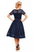 Woman Lace Embroidered Sleeved Evening Dress