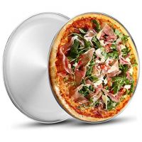 Thenshop 8 Pieces Stainless Steel Round Pizza Pans, 8 Inch, Rust Free, Reusable, Dishwasher Safe, Ideal For Baking, Serving, And Displaying