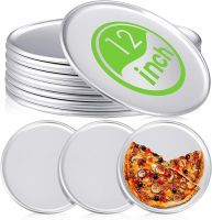 Pizza Pan Bulk Restaurant Aluminum Pizza Pan Set Round Pizza Pie Cake Plate Rust Free Pizza Pie Cake Tray For Oven Baking Home Kitchen Restaurant Easy Clean (16 Inch)