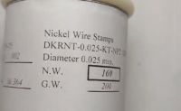 Russian Nickel wire 0.025mm 99.86%