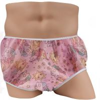 Adult Baby Abdl Pvc Diaper Incontinence Pull-on Tpu Plastic Pants Cover-up Diaper For Patients