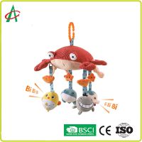 Creative Stroller Hanging Toy and Cartoon Crab Stuffed Toy for Babyâ€²s Gift