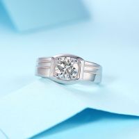 Wholesale Women Adjustable Flower Diamond Rings For Engagement Sterling Silver 925 D Vvs 1ct Moissanite Ring