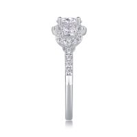 Fashion Rings 1carat Moissanite Diamond Engagement Ring 100% 925 Sterling Silver Jewelry Women Ring