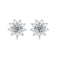 2024 Fashion Earring 18k Gold Plated Silver 0.3/0.5/1 Ct D Color Vvs Moissanite Diamond Earring