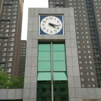 Compas outdoor building clock