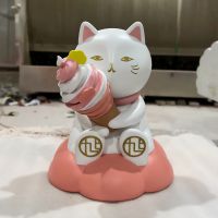 Custom Fiberglass Reins Cat Sculpture For Desktop Display Animal Statue