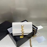 Women's bag genuine leather chain small square bag hand-held one shoulder crossbody bag 2024 new niche light luxury diamond grid