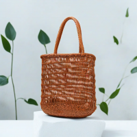 Stysion Handcrafted Woven Leather Tote Bag