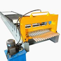 Metal Glazed Roofing Tile Making Machine Fully Automatic IBR Roof Corrugated Steel Roll Forming Machine Building Material