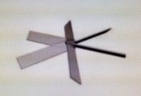 Six Sway Leaves Openning Turbine Blender Six Pitched Blades Integral Open Turbine Impeller