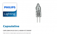Philips Capsuleline CAPS 20W GY6.35 12V CL 4000H 1CT/10X10F
