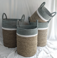 Sage Laundry Basket from Sea Grass