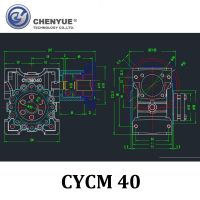 CHENYUE Repeated Positioning 0.5-2Arcminute Worm Gearbox CYCM40 Servo Input shaft14/11/19 Output20 Speed Ratio from 5:1 to 80:1Free Maintenance