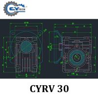 CHENYUE High Torque Worm Gearbox Worm Speed Reducer NMRV 30 CYRV30 Gearbox Input 9/11mm Output 14mm Speed Ratio from 5:1 to 80:1 Free Maintenance