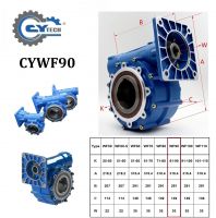 CHENYUE High Torque Worm Gear Reducer CYWF 90 Input 35mm Output hole 90mm Speed Ratio from 5:1 to 100:1 CNC Gearbox Free Maintenance