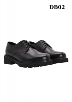 Men's Derby Shoes With Genuine Leather And Rubber Sole