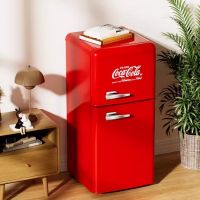 Coca-Cola Refrigerator Retro Small and medium-sized home double door freezer Freezer Kitchen dormitory Mini rental Low noise
