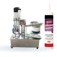 Full Automatic Continuous Silicone Glue Filling Machine Weighing With Injet Printing Position