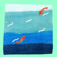 Wool Felt Sea Play Rug (80x50cm)