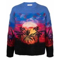 patterned knitted sweater male casual sublimation men's sweater custom Print knit sweater street wear custom fashion jumper custom