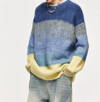 Casual Knitted Long Sleeve Man Sweater Manufacturer Jumper Men Customize Pullover Knitwear Mohair Wool Jacquard Mens Sweaters