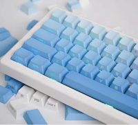 129 Keys Fog Blue Side Engraved Keycap Oem Profile Keycaps For Mx Switch Mechanical Keyboard Keycaps Letters On Side Key Caps