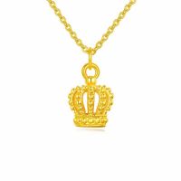 Shenzhen Shuibei Gold 999 Gold Crown Pendant Necklace