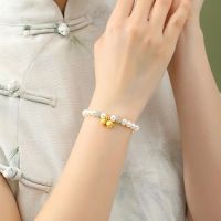 Summer new Chinese hand string orchid fresh water pearl bracelet girls senior sense everything with niche accessories
