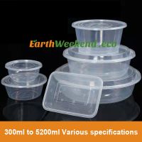 300-2500ml rectangular round disposable lunch box lunch box transparent plastic tableware wholesale packaging Box PP takeaway fast food box