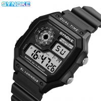 Manufacturer SYNOKE luminous waterproof sports men&#039;s classic thin square student watches for the Southeast Asian market