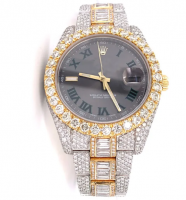 Luxurious diamond-encrusted rose gold mechanical couple watches