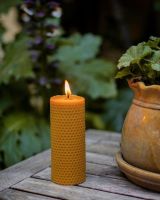100% organic hand-rolled beeswax candles Ritual candles, Church candle, Wish candles beeswax pillar candle,