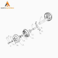 5200 Lbs Drop Axle With Electric Drum Brake