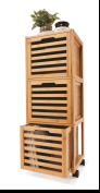 bamboo organizer with 3 drawers