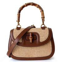 Genuine Leather Women Handbags Ladies Designer Bag 2022 Handbags for Women Luxury Bamboo Bag Cover Polyester Lock Satchels