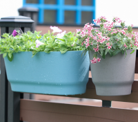 balcony railing flower pot rectangular planter spider pot plastic hanging saddle hydroponic self-absorbing pot wholesale