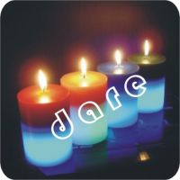 column shape LED color changing candle