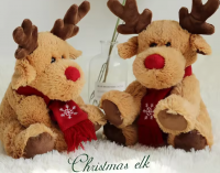toys/ soft christmas plush reindeer/christmas moose Custom with Logo