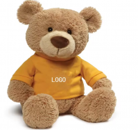 Plush Stuffed teddy bear with custom t-shirt Soft Custom Logo Soft Teddy Bear