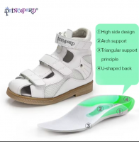 Princepard Orthopedic Shoes Children's Leather Shoes White Color Summer Orthopedic Sandals For Flat Feet