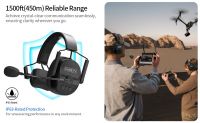 CAME-TV Wireless Intercom Headset Two-way Communication Full Duplex for Video Production, Riding, Coaching and Horse Riding